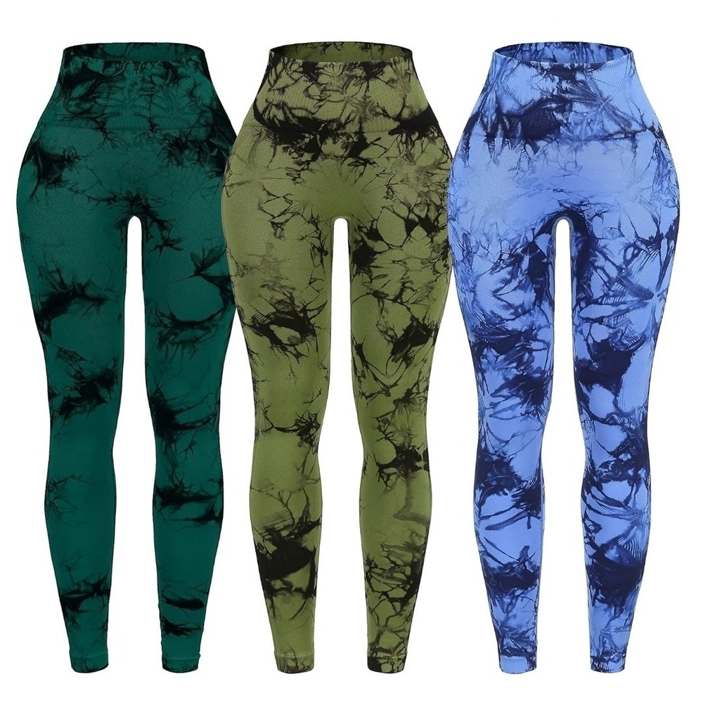 OVESPORT 3 Piece Workout Leggings Women's Size S Seamless Lifting High Waisted